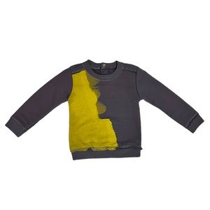 No Biggie Kid's Yellow Shadow Charcoal Sweatshirt